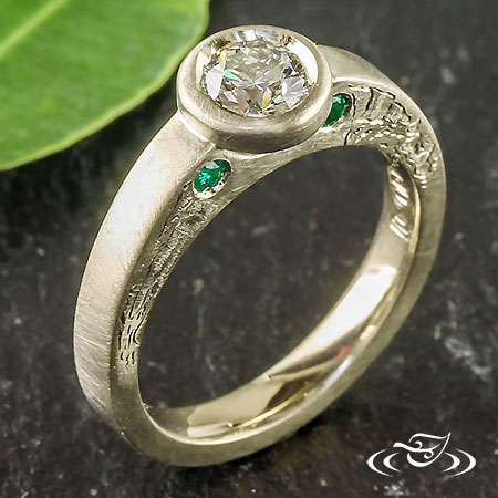 Custom Full Bezel Engagement Ring