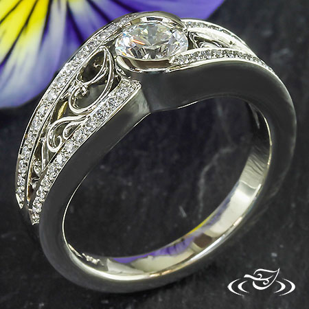 FILIGREE & WRAP STYLE ENGAGEMENT RING