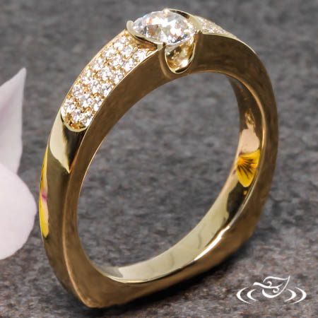 Pave Bezel Engagement Ring