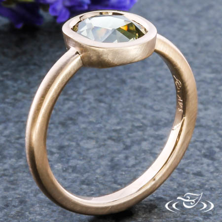 Contemporary Bezel Engagement Ring