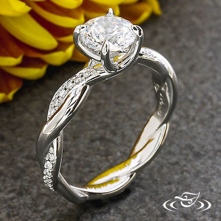 Twist Style Band Engagement Ring