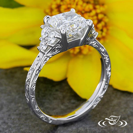 Antique Radiant Diamond Engagement Ring