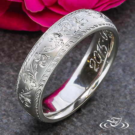 Hand Engraved Wedding Band