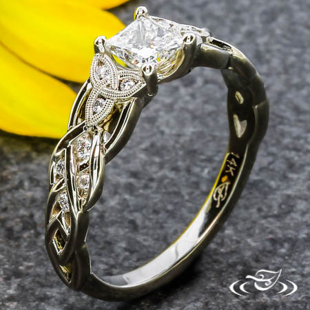 Celtic Knot And Braid Engagement Ring