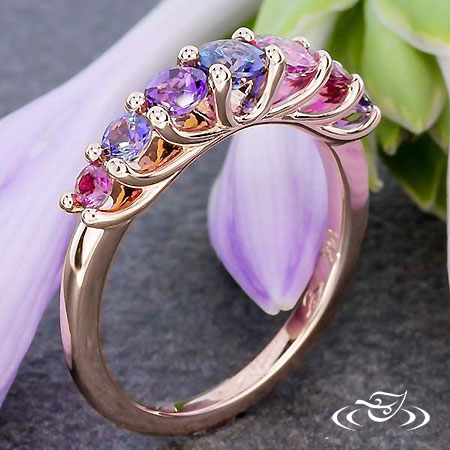 Multi Color Sapphire Band 