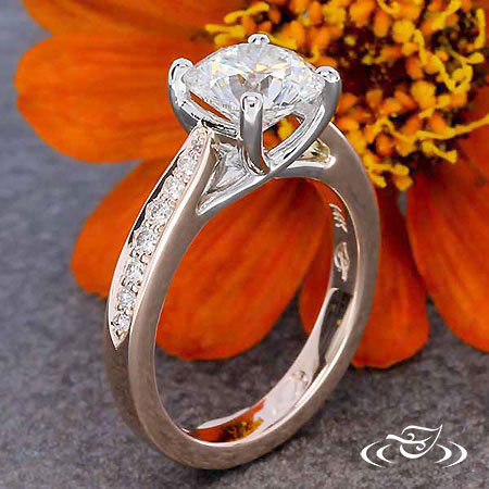 Rose Gold & Platinum Engagement Ring