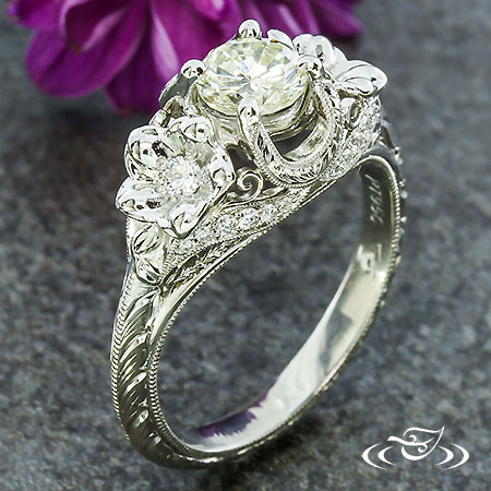 Plumeria Flower Seed Silver & Gold Filled Adjustable Crystal Women Wedding Rings 