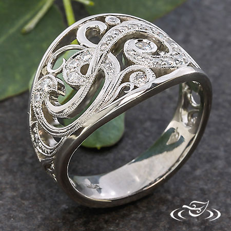 Antique Swirl Engagement Ring