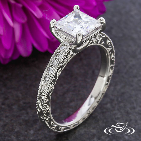 Princess Cut Antique Inspired Ring