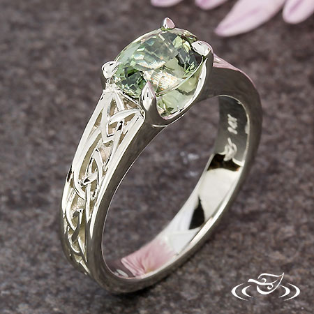 Celtic Sapphire Engagement Ring