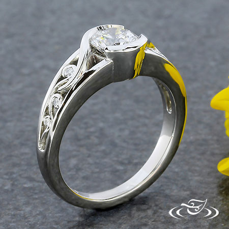 Platinum Swirl Engagement Ring