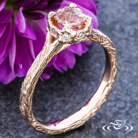 Organic Tree And Flower Engagement Ring