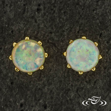  Opal Stud Earrings