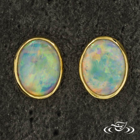  Opal Stud Earrings