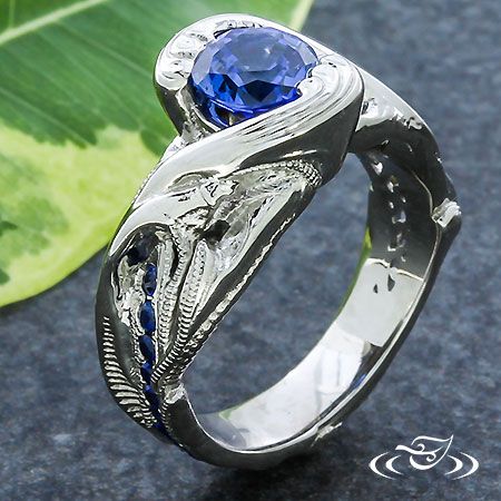 Art Nouveau Style Engagement Ring