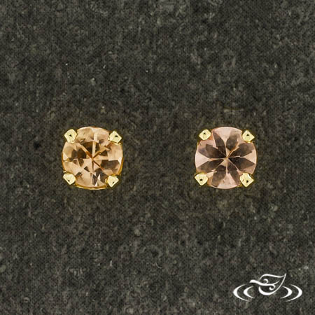 Yellow Topaz Studs Earrings