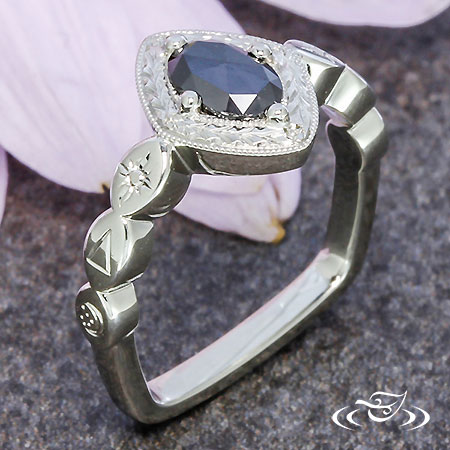 Symbolic Black Diamond Ring