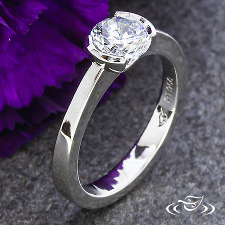Holden Horizon Half Bezel — Emerald Engagement Ring