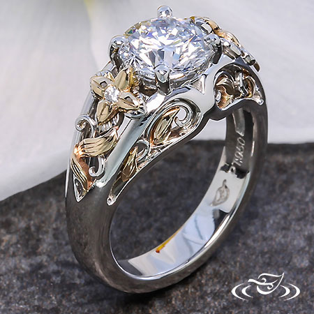 Antique Floral Engagement Ring