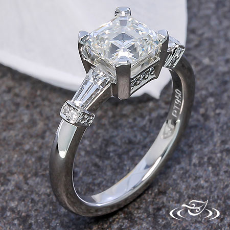  Asscher Engagement Ring