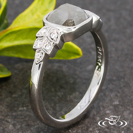 Custom Rustic Inspired Antique Engagement Ring 