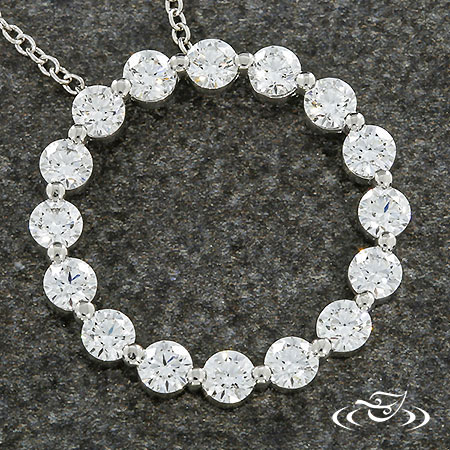 Diamond And Platinum Eternity Pendant