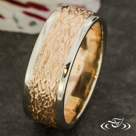 Textured Rose Gold Band
