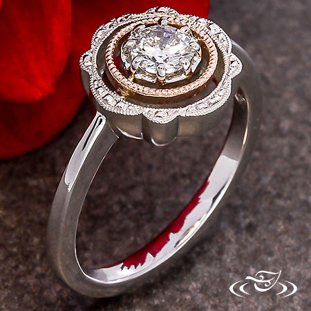 Platinum Antique Inspired Engagement Ring