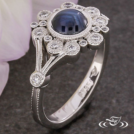 Star Sapphire Engagement Ring