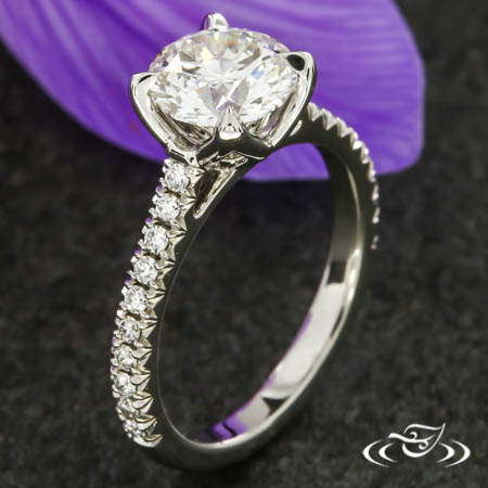 Pierced Prong Engagement Ring
