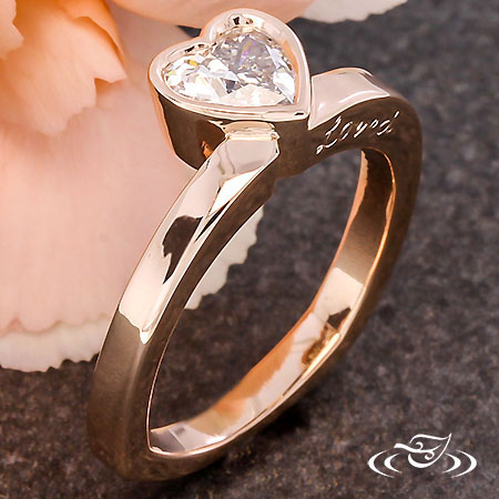 Stackable Heart Diamond Ring