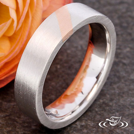 Modern Rose Gold Stripe Ring