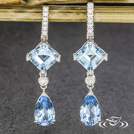 Aquamarine Dangle Earrings 