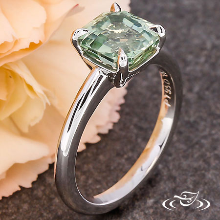 Stunning Sapphire and Asscher Cut Diamond Ring (R2463) - Summit Jewelers |  7821 Big Bend Blvd. | Webster Groves, MO | 63119 | 314.962.1400