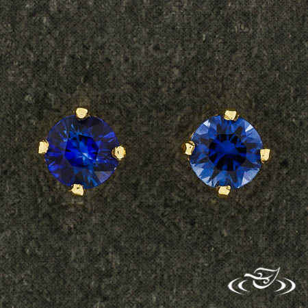 Ceylon Sapphire Stud Earrings