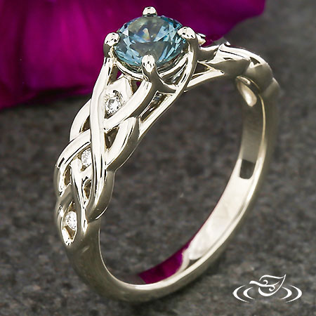 Montana Sapphire Celtic Braid Engagement Ring
