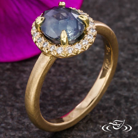 Rose Cut Montana Sapphire Ring