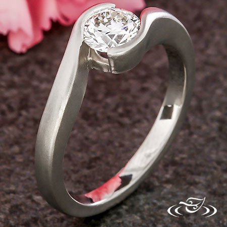 Modern Matte Wrap Engagement Ring