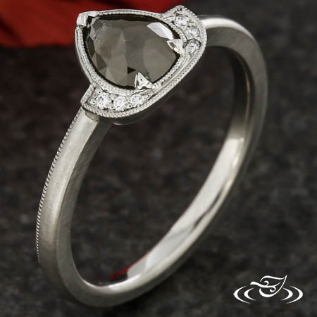 Rustic Art Deco Engagement Ring