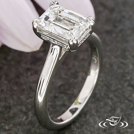 Hidden Halo Engagement Ring