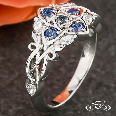 Celtic Floral Engagement Ring