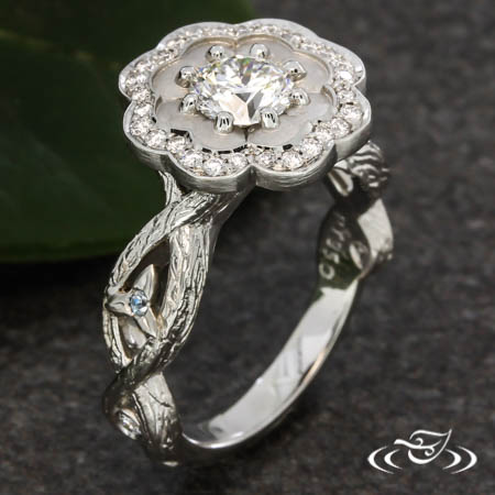 Celtic Clover Engagement Ring