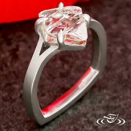 Rough Diamond Modern Engagement Ring