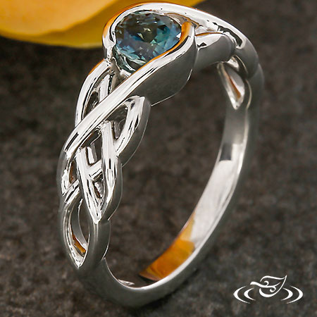 Celtic Braid Montana Sapphire Engagement Ring