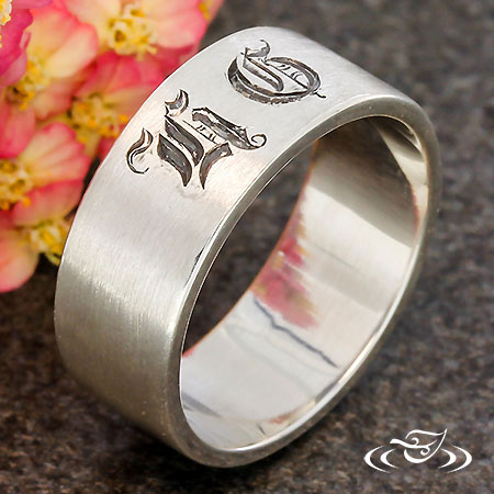 Gothic shop initial ring