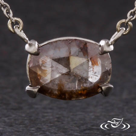 Palladium Rustic Diamond Necklace