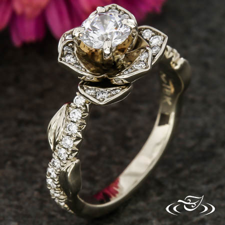 Floral Engagement Ring 