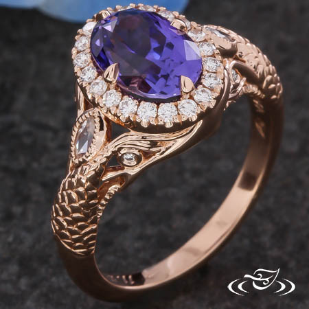 Under The Sea Purple Sapphire Engagement Ring