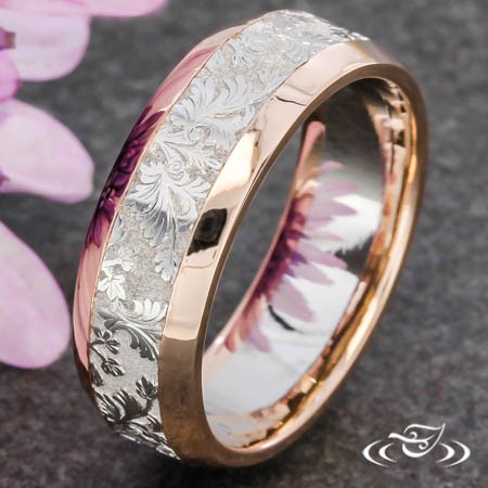 Acanthus Engraved Two-Tone Band