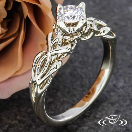 Gothic/Art Nouveau Diamond Engagement Ring